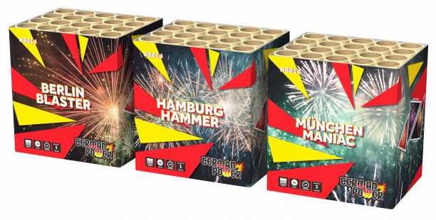 Berlin Blaster - Hamburg Hammer - München Maniac = 2+1 GRATIS!